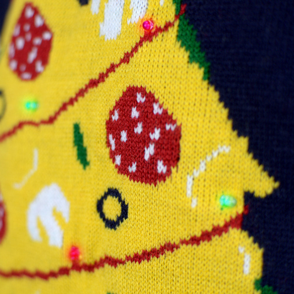 Christmas Food LED light-up Christmas Jumper detail 2