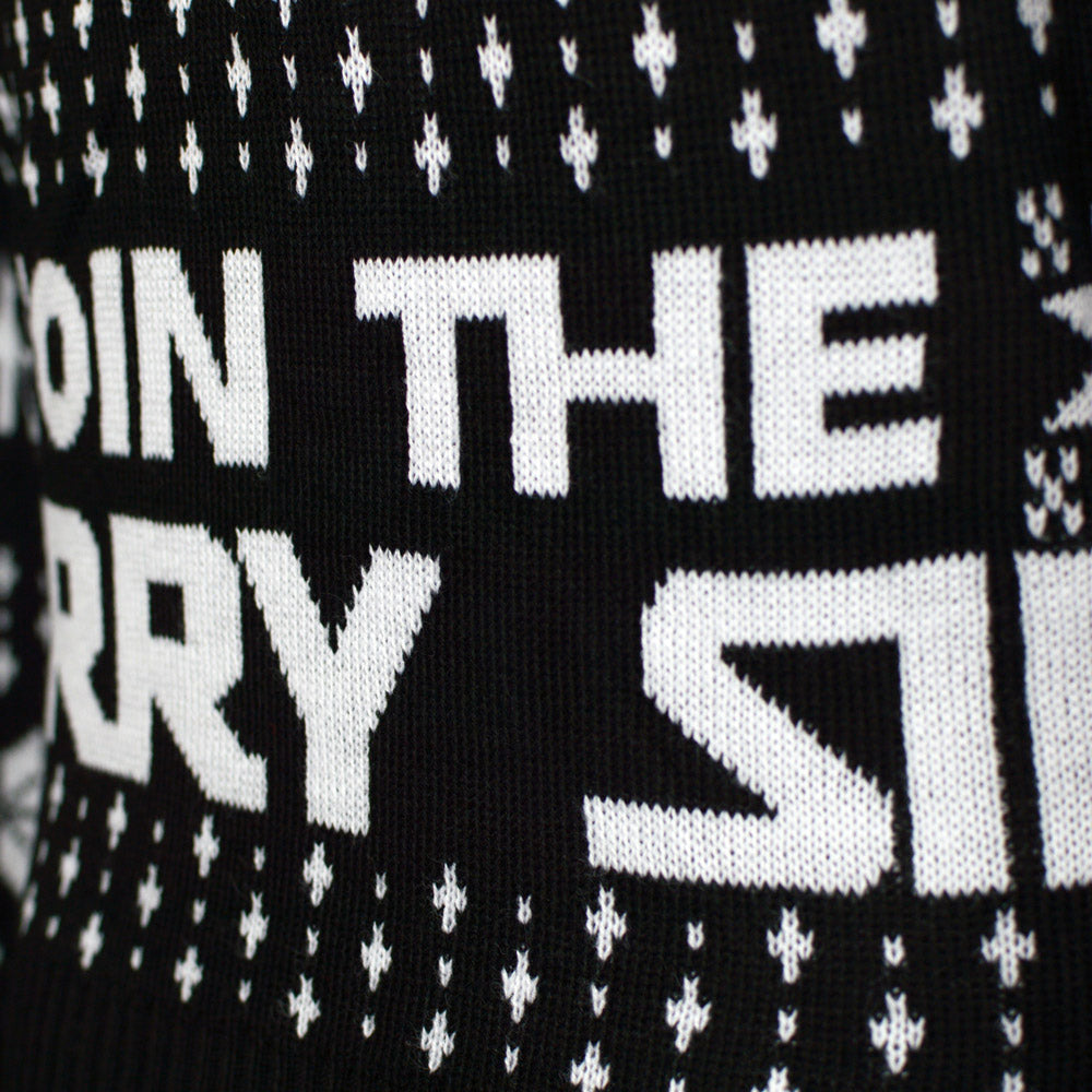 detail Join The Merry Side Boys and Girls Christmas Jumper