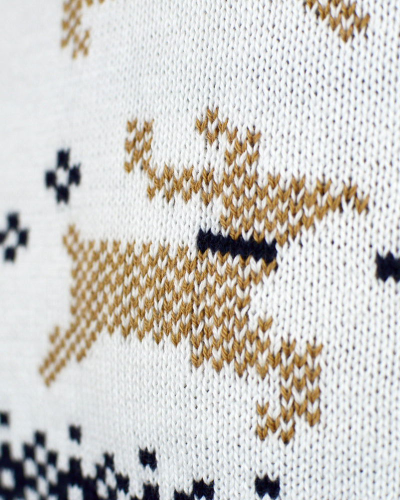 Alaska Classy White Christmas Jumper reindeers