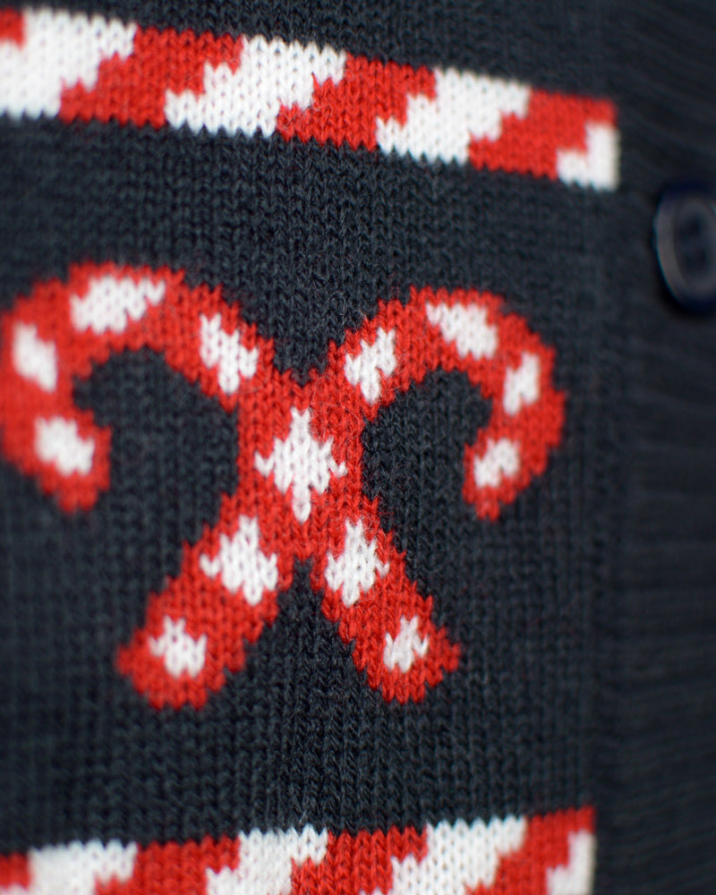 Blue Womens Cardigan Christmas Jumper Polar Stars