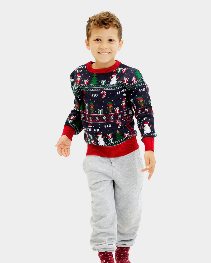 Boys Christmas Jumper Vintage Gaming