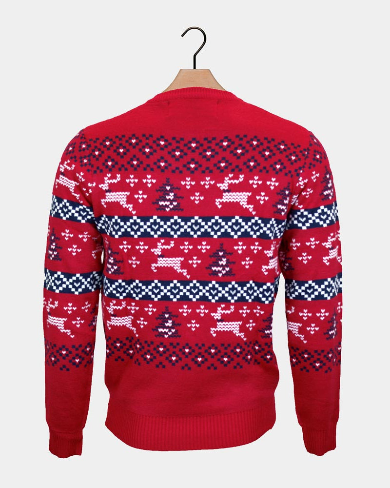 Canada Red Boys and Girls Christmas Jumper back