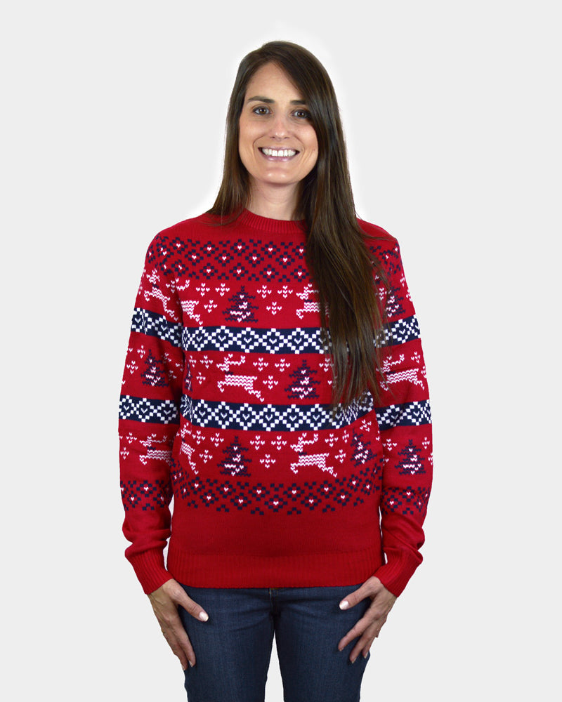Canada Red Christmas Jumper womens