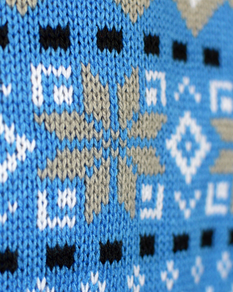 Christmas Classy White, Grey and Blue Couples Jumper Reindeers