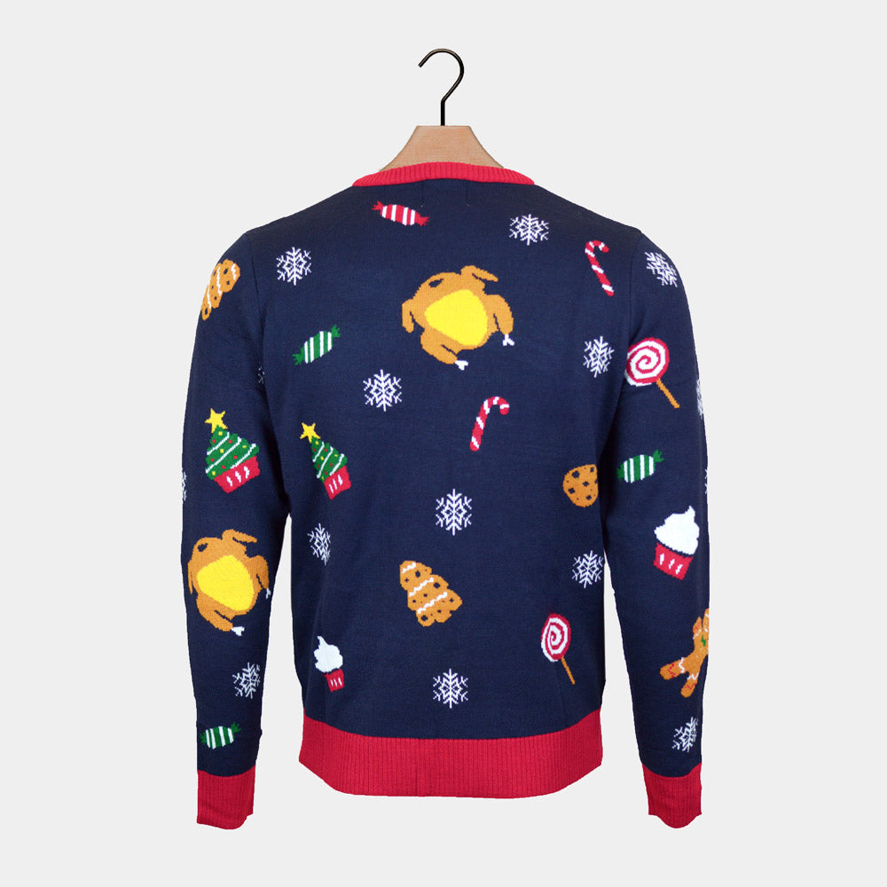 LED light-up Couple's Christmas Jumper Christmas Food