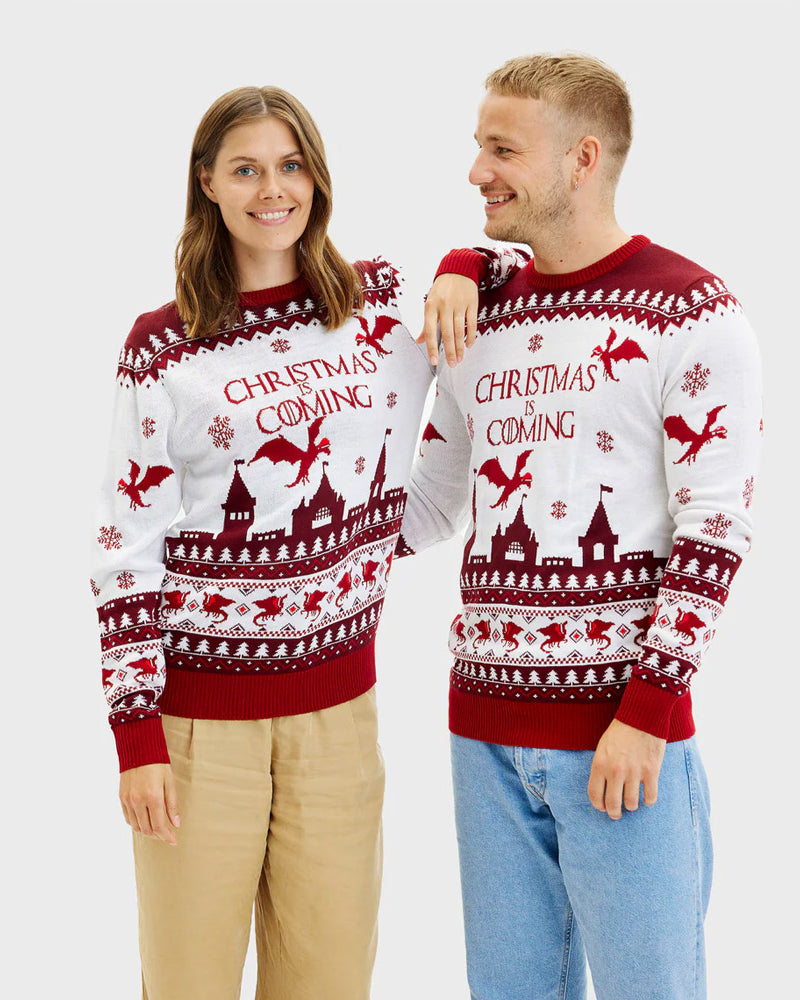 Christmas is Coming Couples Christmas Jumper