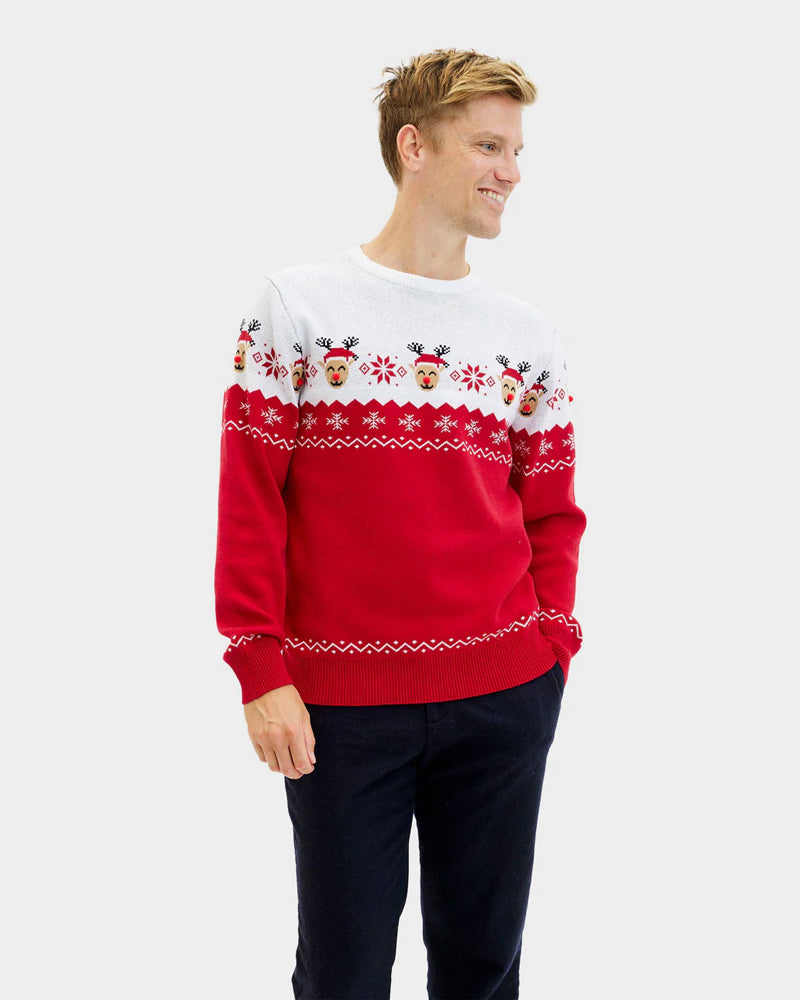 Christmas Jumper Adorable Reindeer Mens