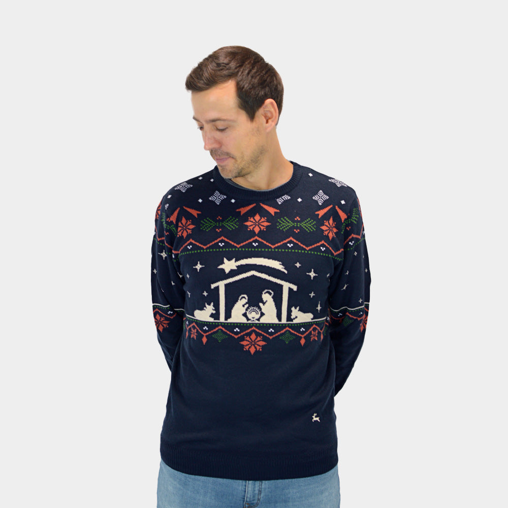 Christmas Jumper Nativity Mens