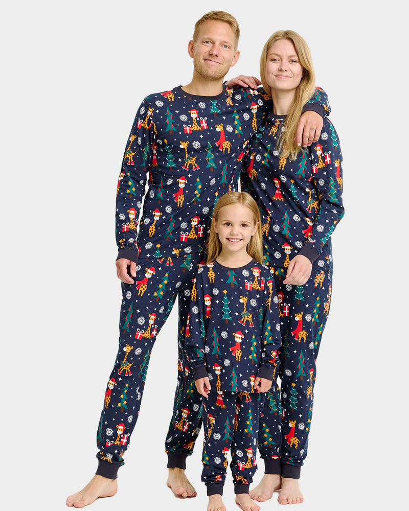 Christmas Pyjama for Children with Giraffes Family