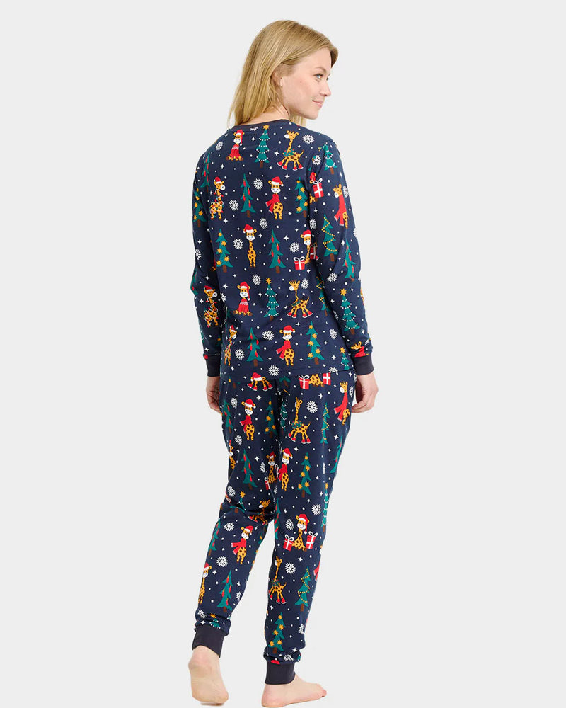 Christmas Pyjama for Family Women Giraffes