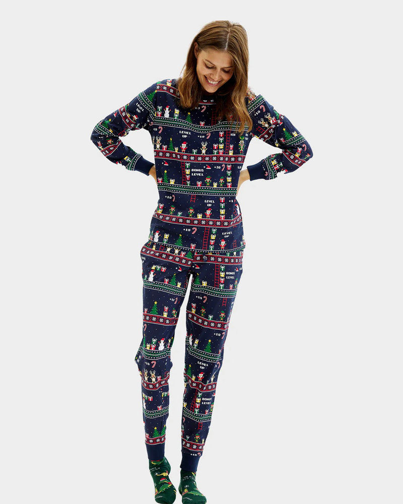 Christmas Pyjama for Women Vintage Gaming Men