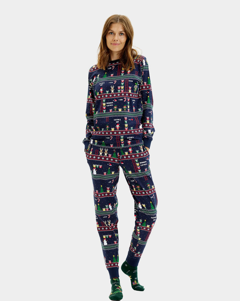 Christmas Pyjama for Women Vintage Gaming