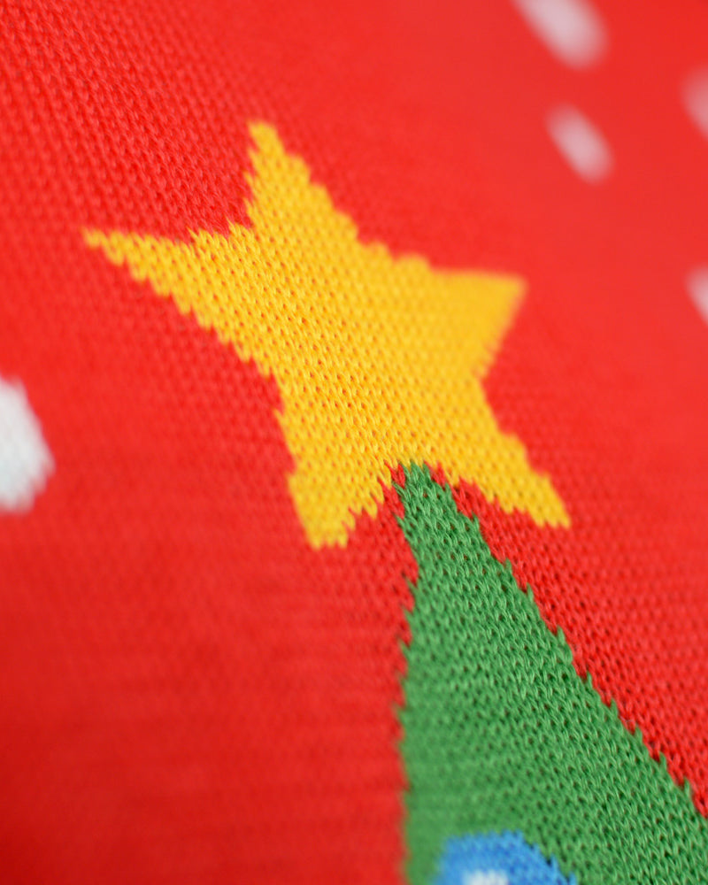 Detail Christmas Tree Women's Red Christmas Jumper