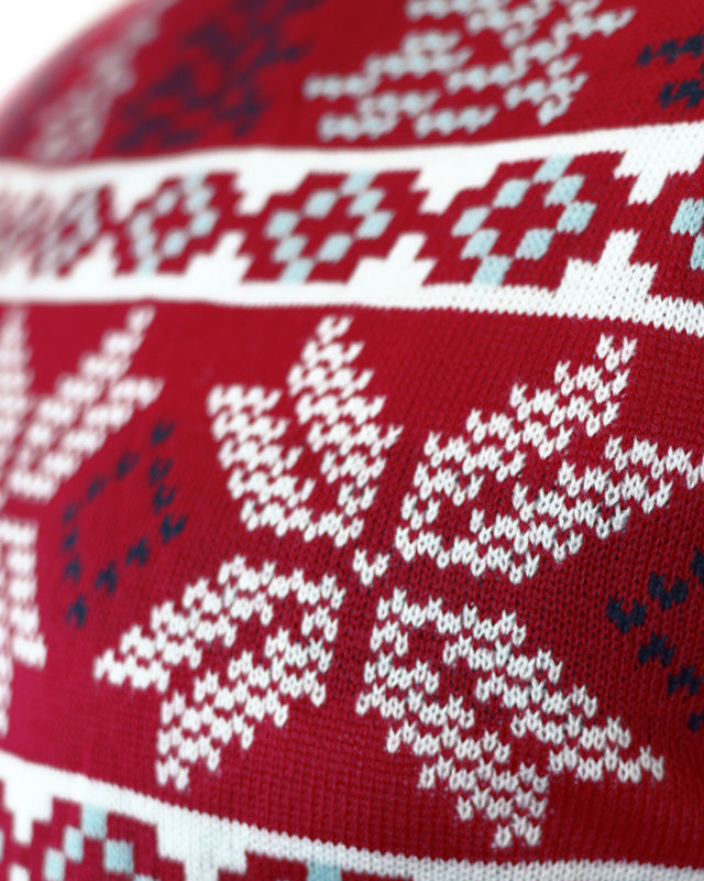 Classic Red Boys and Girls Christmas Jumper with Polar Stars Detail