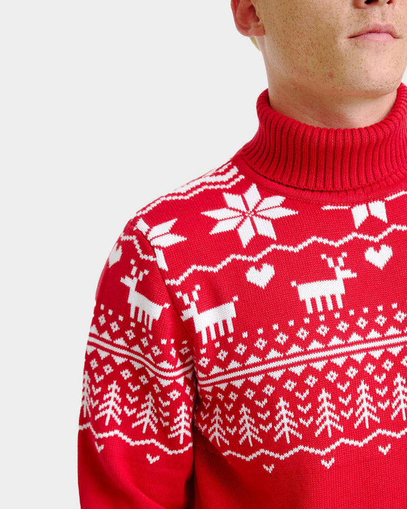 Classy Turtleneck Organic Cotton Christmas Jumper Greenlandish Mens