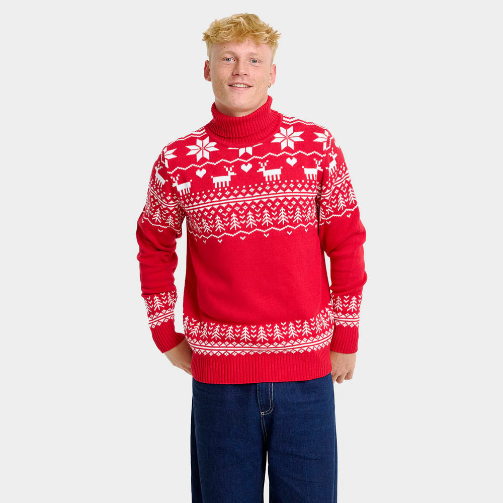 Classy Turtleneck Organic Cotton Couples Christmas Jumper Greenlandish Men