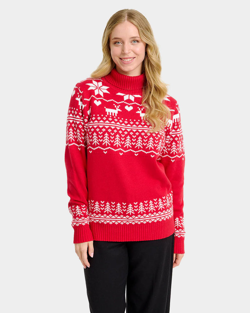 Classy Turtleneck Organic Cotton Couples Christmas Jumper Greenlandish Women