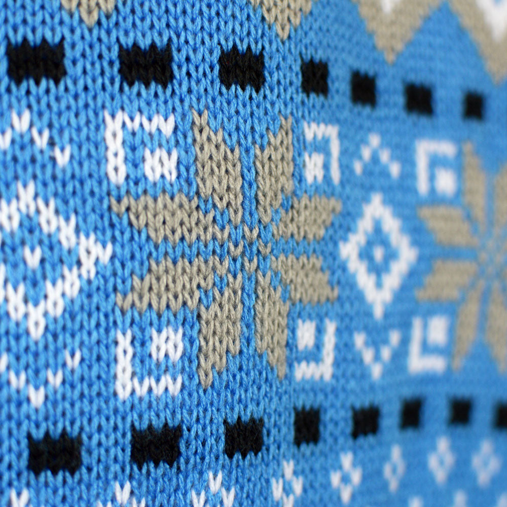 Classy White, Grey and Blue Womens Jumper Reindeers Christmas