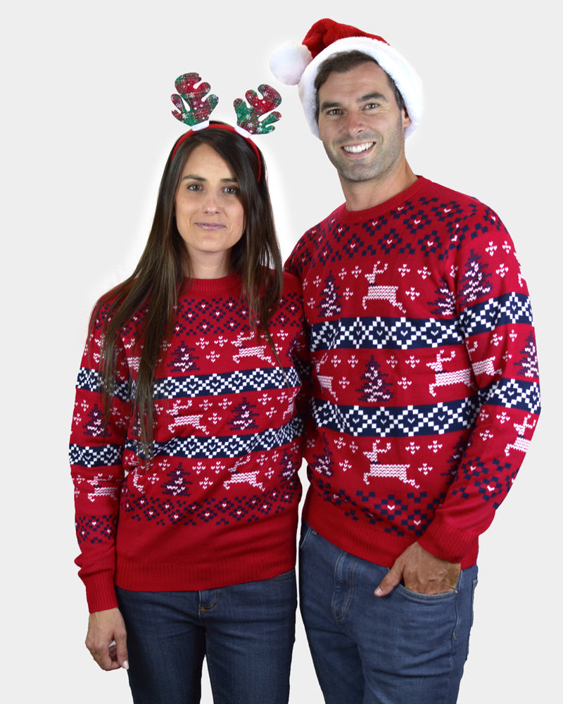 Canada Red Boys and Girls Christmas Jumper Womens and Mens