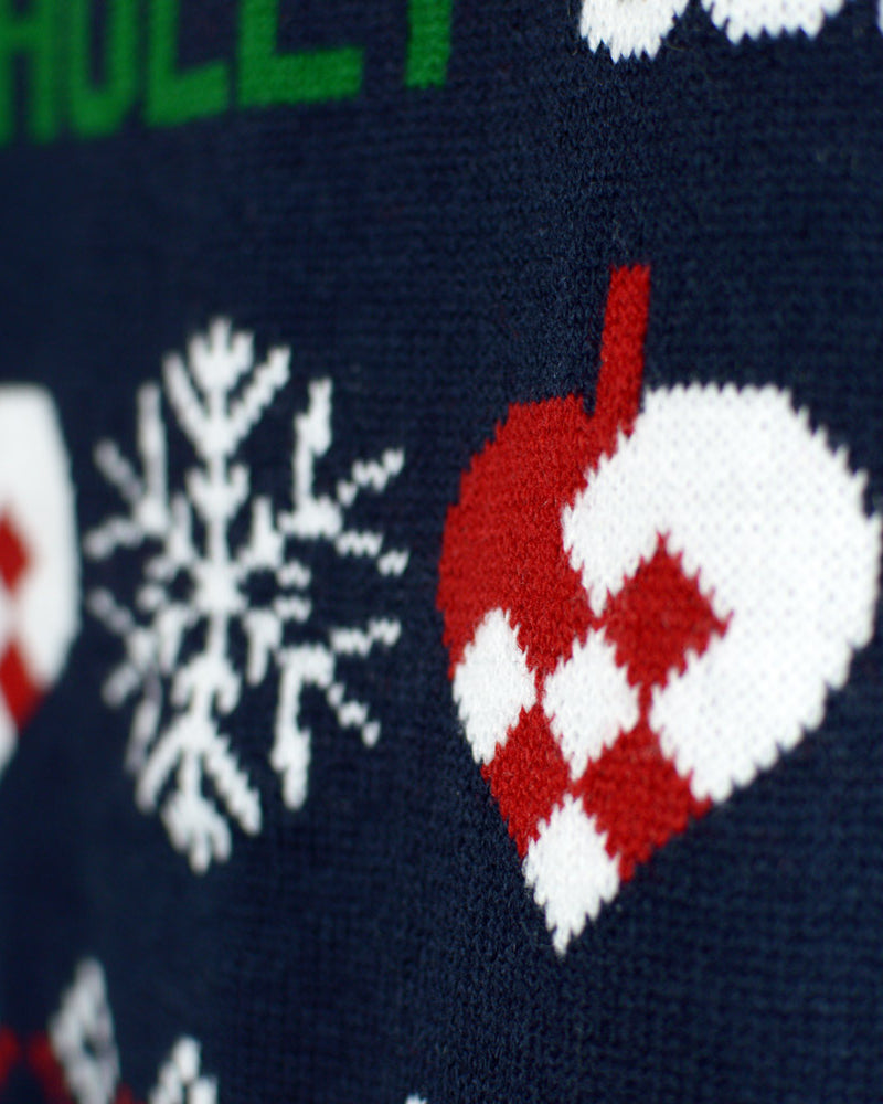 Couples Blue Red Cardigan Christmas Jumper