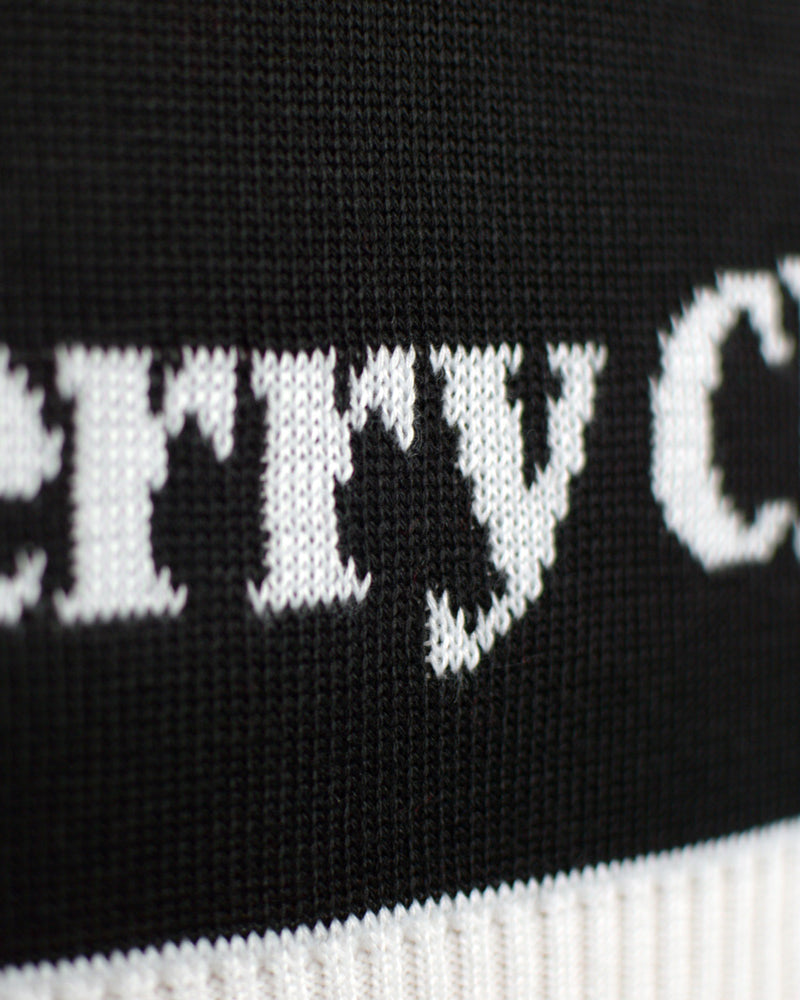 Boys and Girls Black Christmas Jumper Merry Christmas Detail