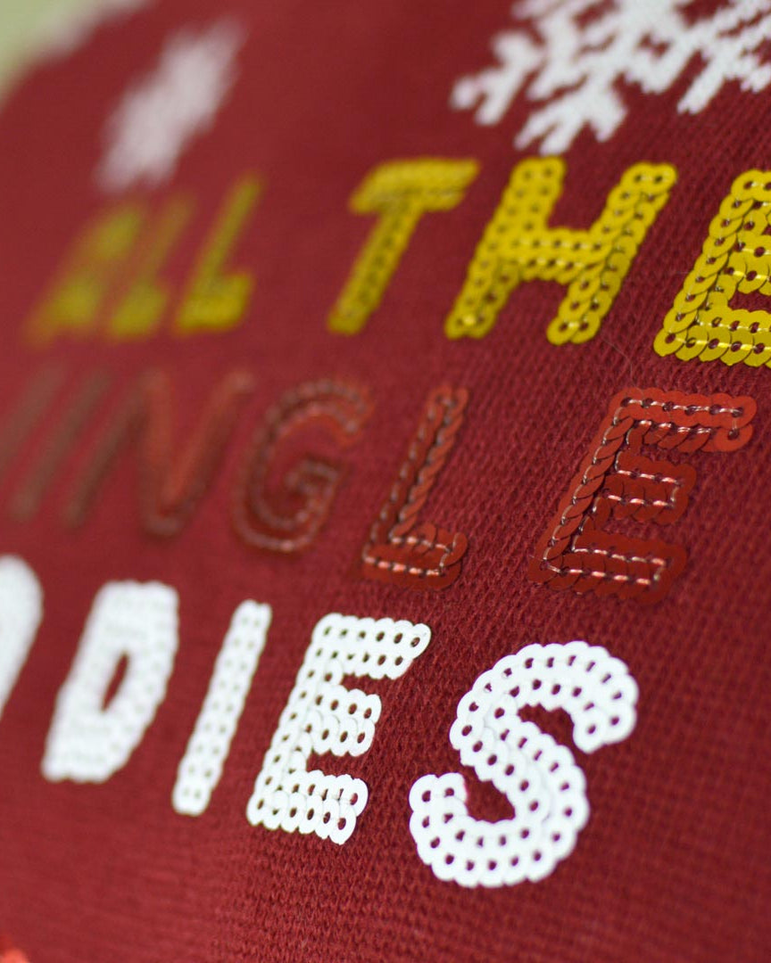 detail Jingle Ladies Men's Christmas Jumper with Sequins