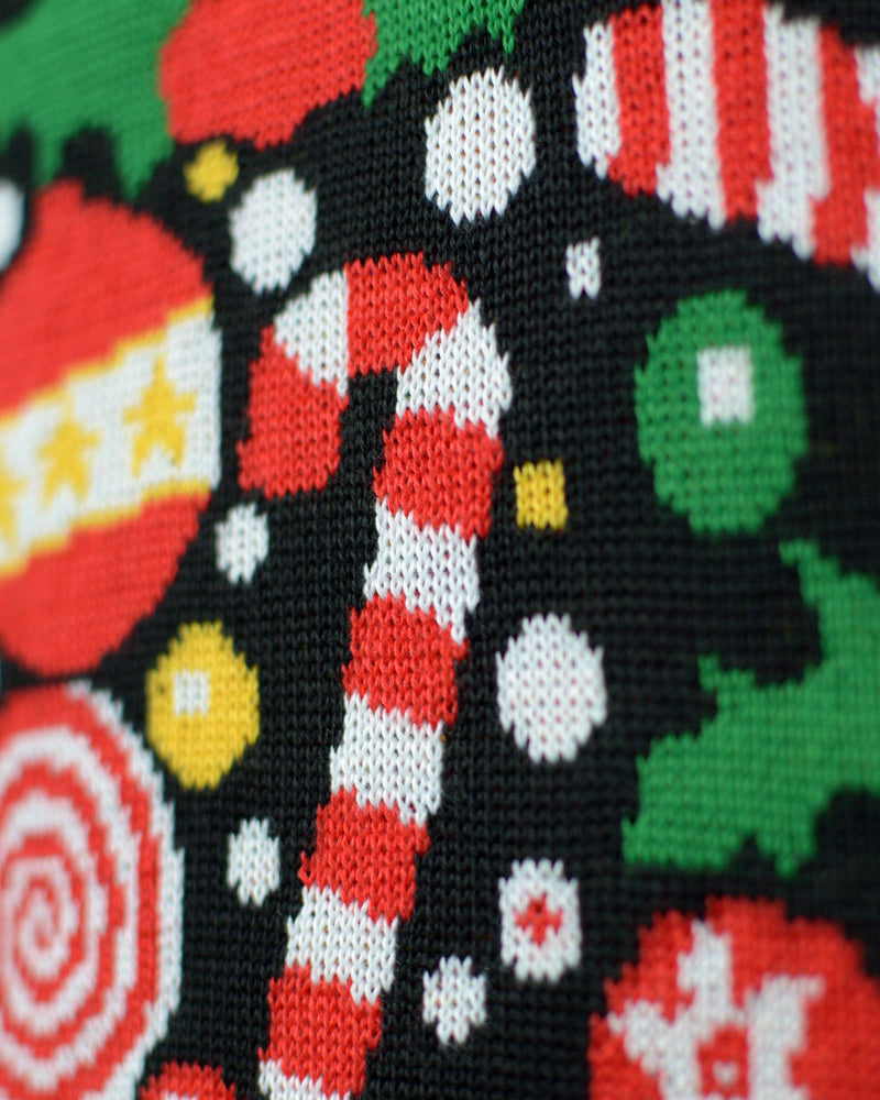 Detail Family Black Christmas Jumper Merry Christmas