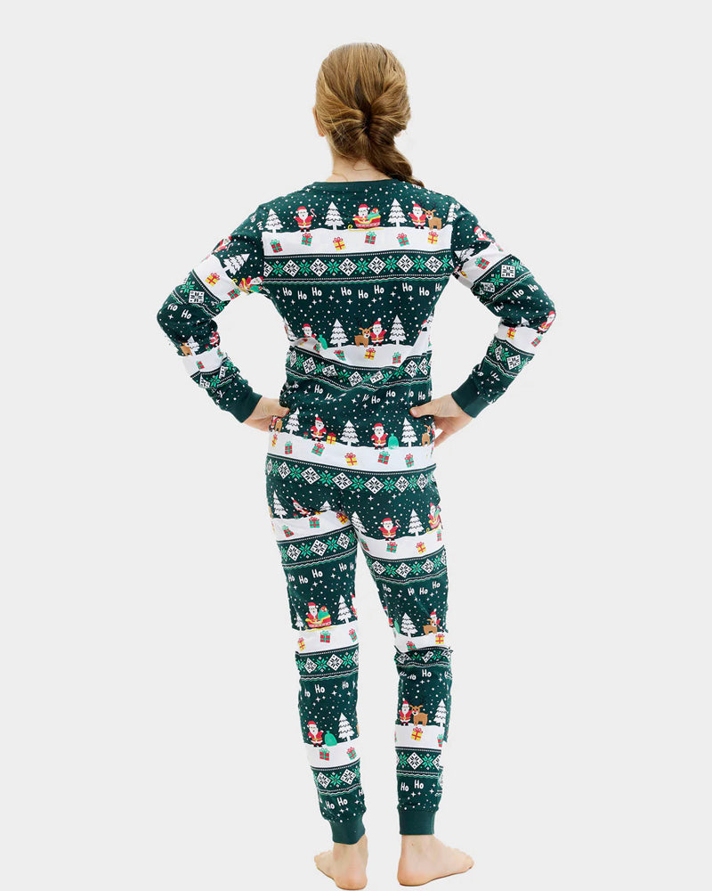 Girl Jolly Green Christmas Pyjama for Children