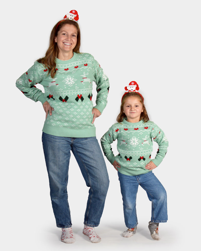 Green Sweet Family Christmas Jumper