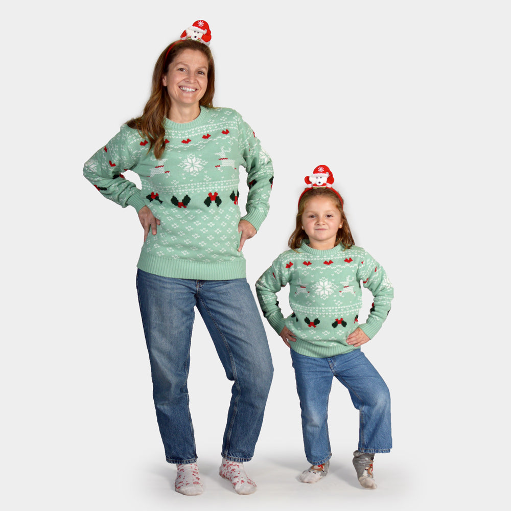 Green Sweet Family Christmas Jumper
