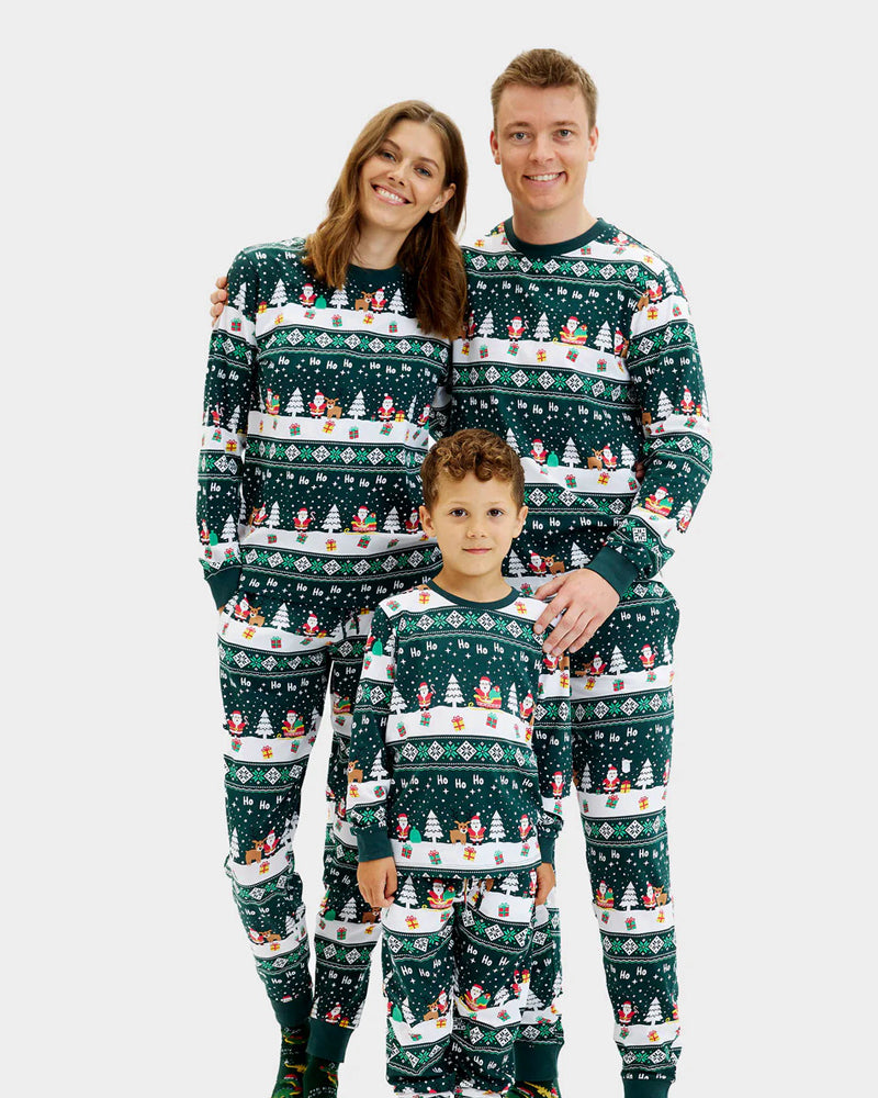 Jolly Green Christmas Pyjama for Children Family