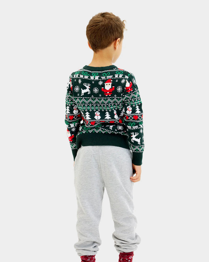 Jolly Green Organic Cotton Boys and Girls Christmas Jumper