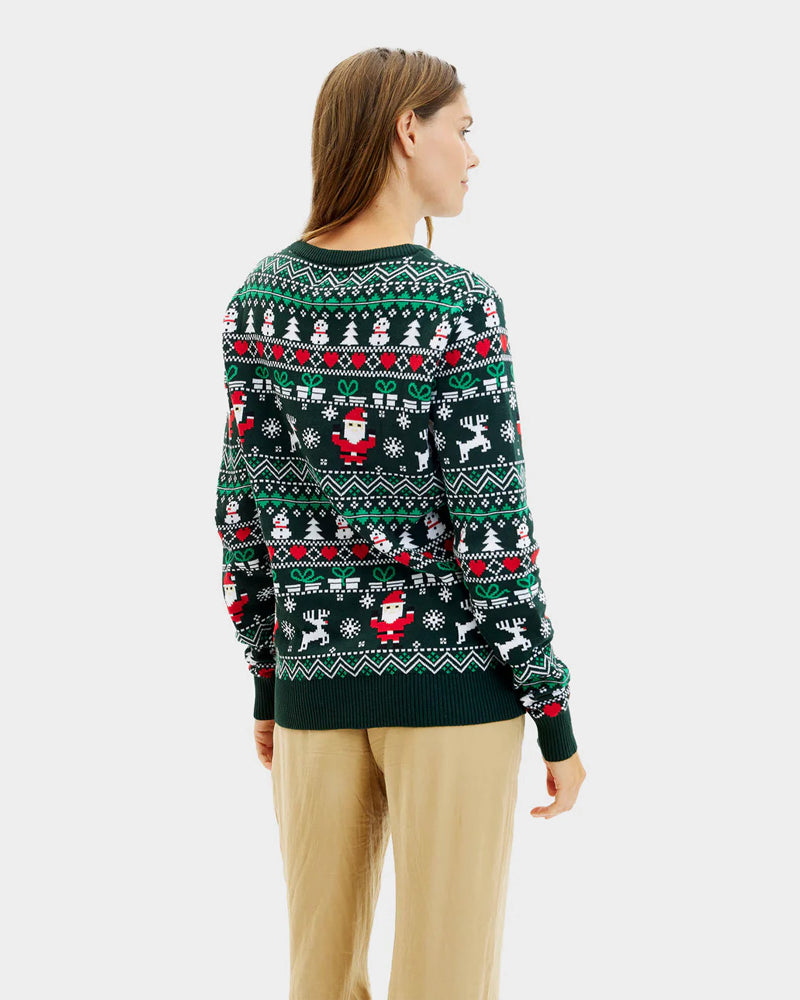 Jolly Green Organic Cotton Christmas Jumper Womens