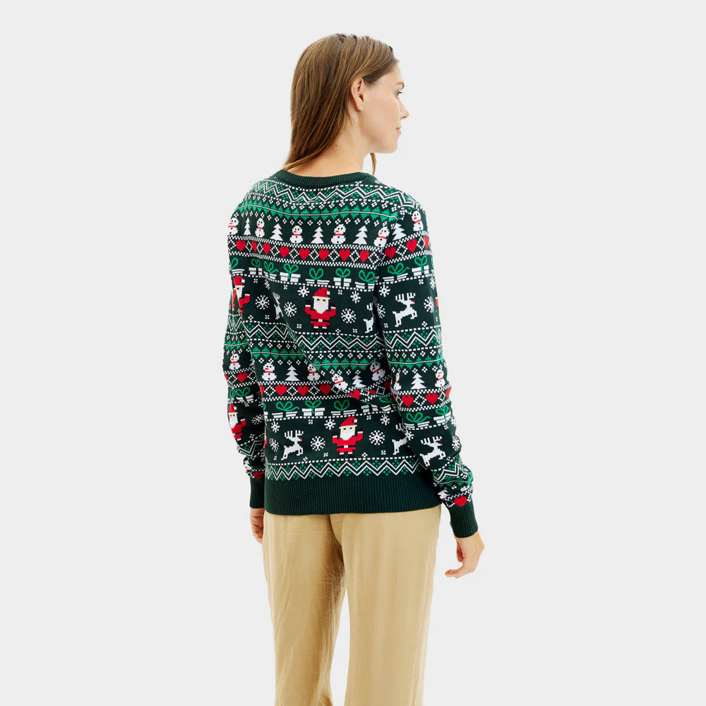 Jolly Green Organic Cotton Christmas Jumper Womens