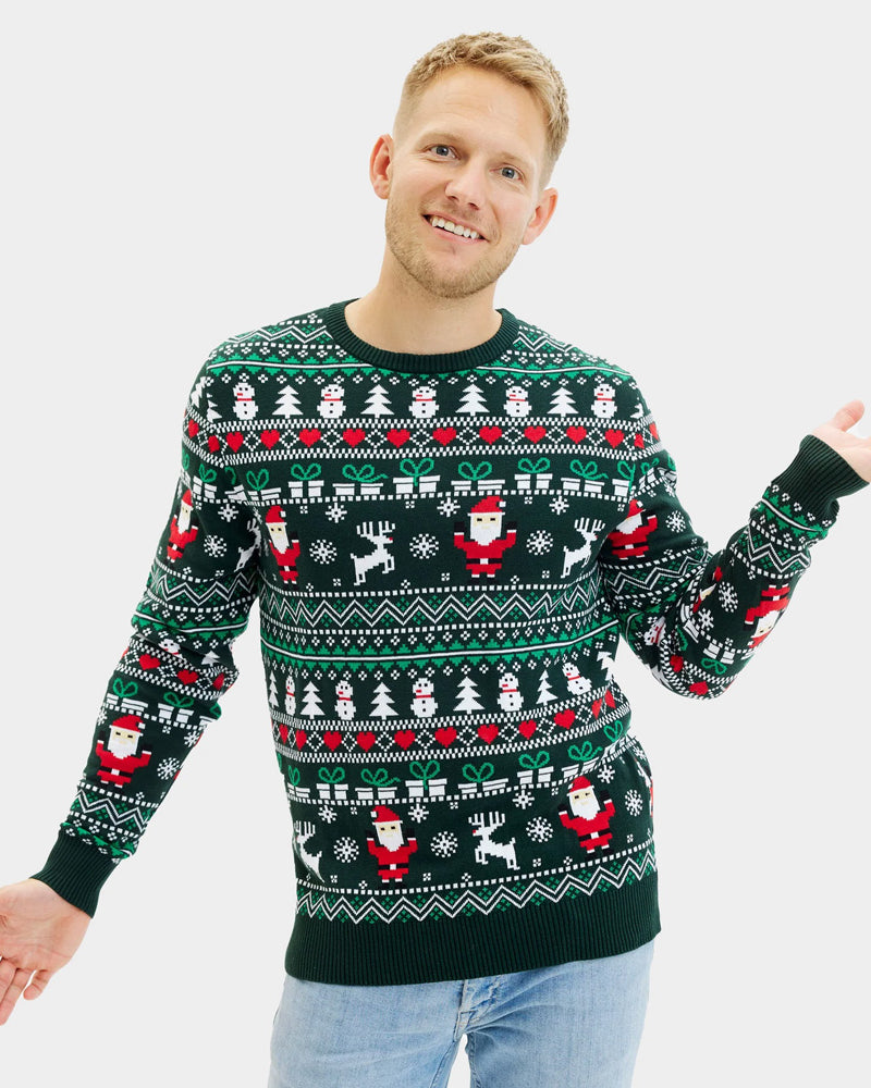 Jolly Green Organic Cotton Family Christmas Jumper men