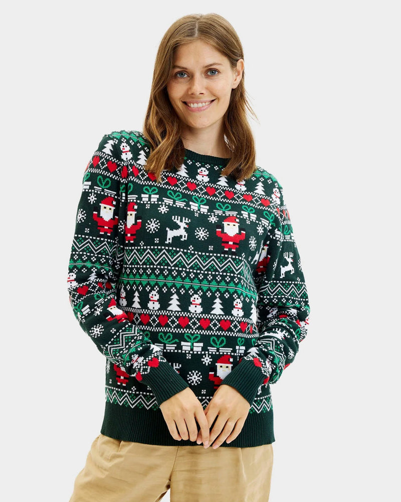 Jolly Green Organic Cotton Family Christmas Jumper women