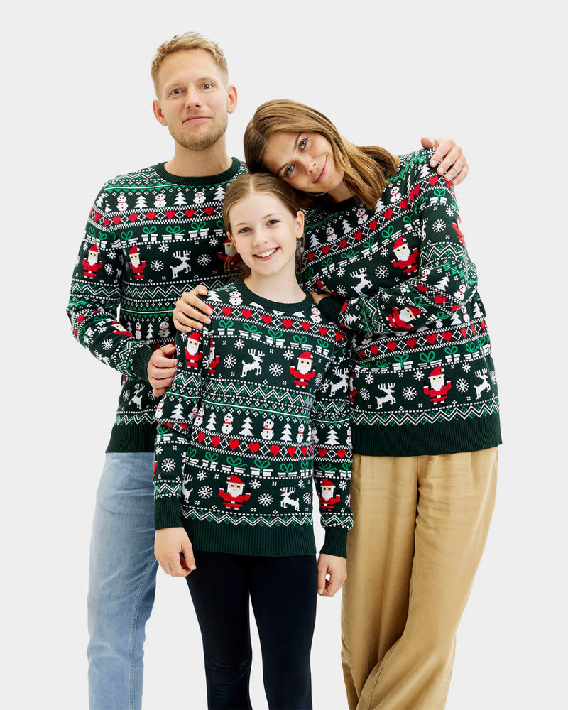 Jolly Green Organic Cotton Womens Christmas Jumper Family