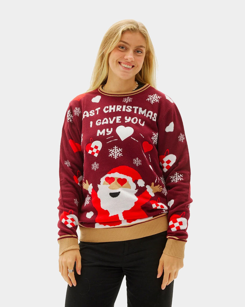 womens Last Christmas I gave you my Heart Couple's Christmas Jumper