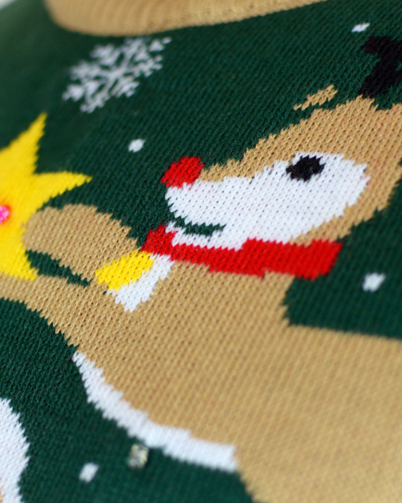 LED light-up Boys and Girls Santa Claus in a mess Christmas Jumper