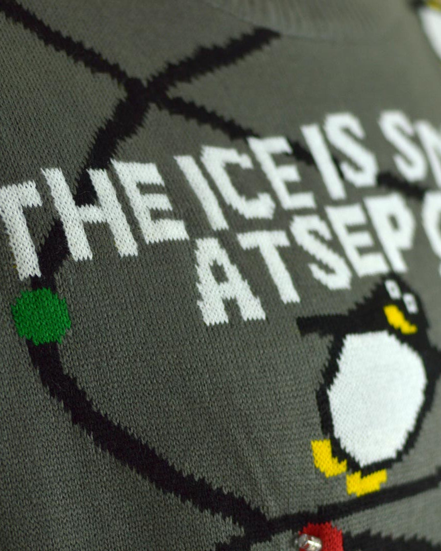 LED light-up Christmas Penguins Jumper