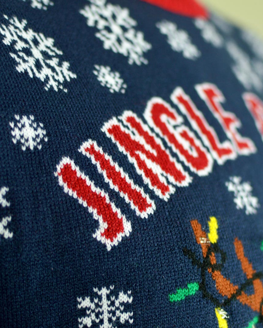 detail LED light-up Couple's Christmas Jumper Jingle Bells