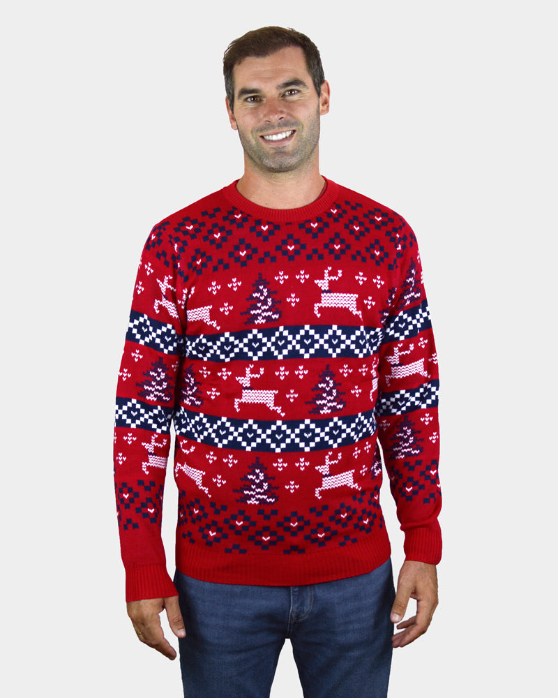 mens Canada Red Couple's Christmas Jumper