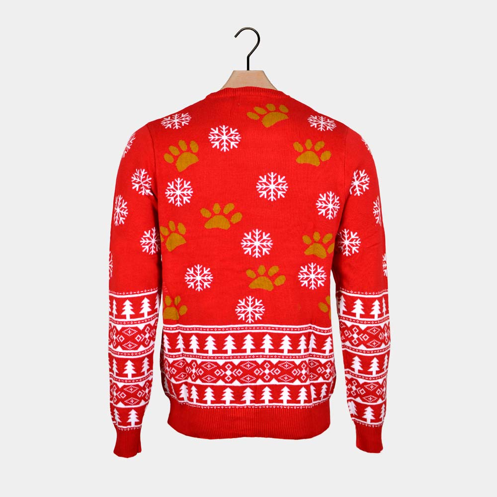 Puppy Red Men's Christmas Jumper