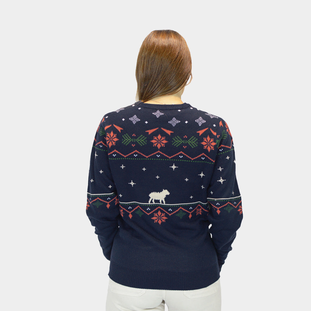 Womens Nativity Christmas Jumper