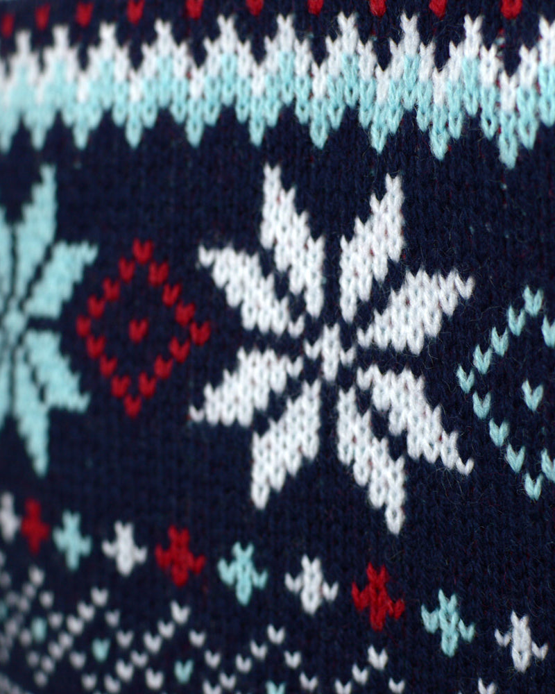 Navy Blue Merry Christmas Jumper Snow