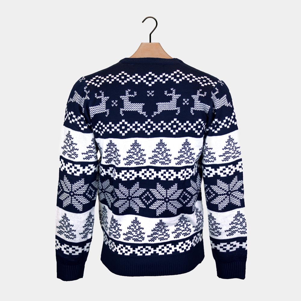 Blue Couple's Christmas Jumper North Pole