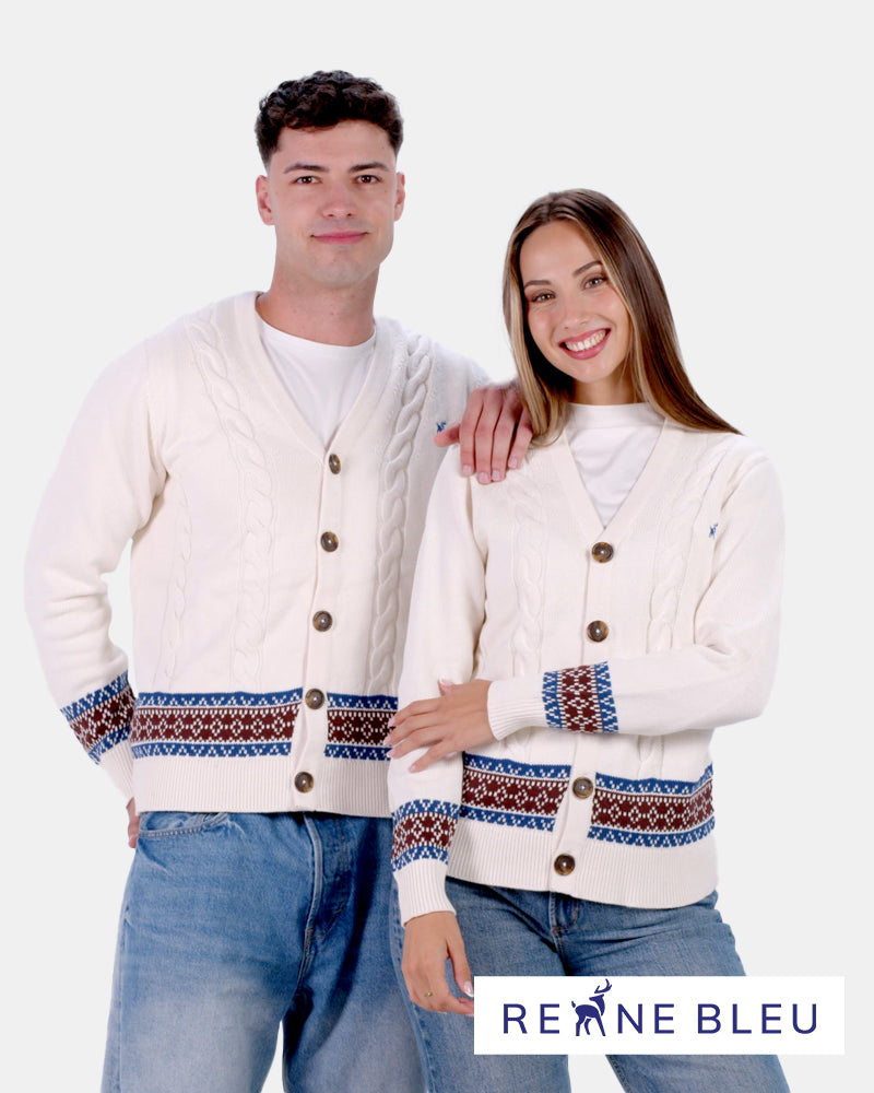 Organic Cotton Cardigan Mens Jumper Renne Couple