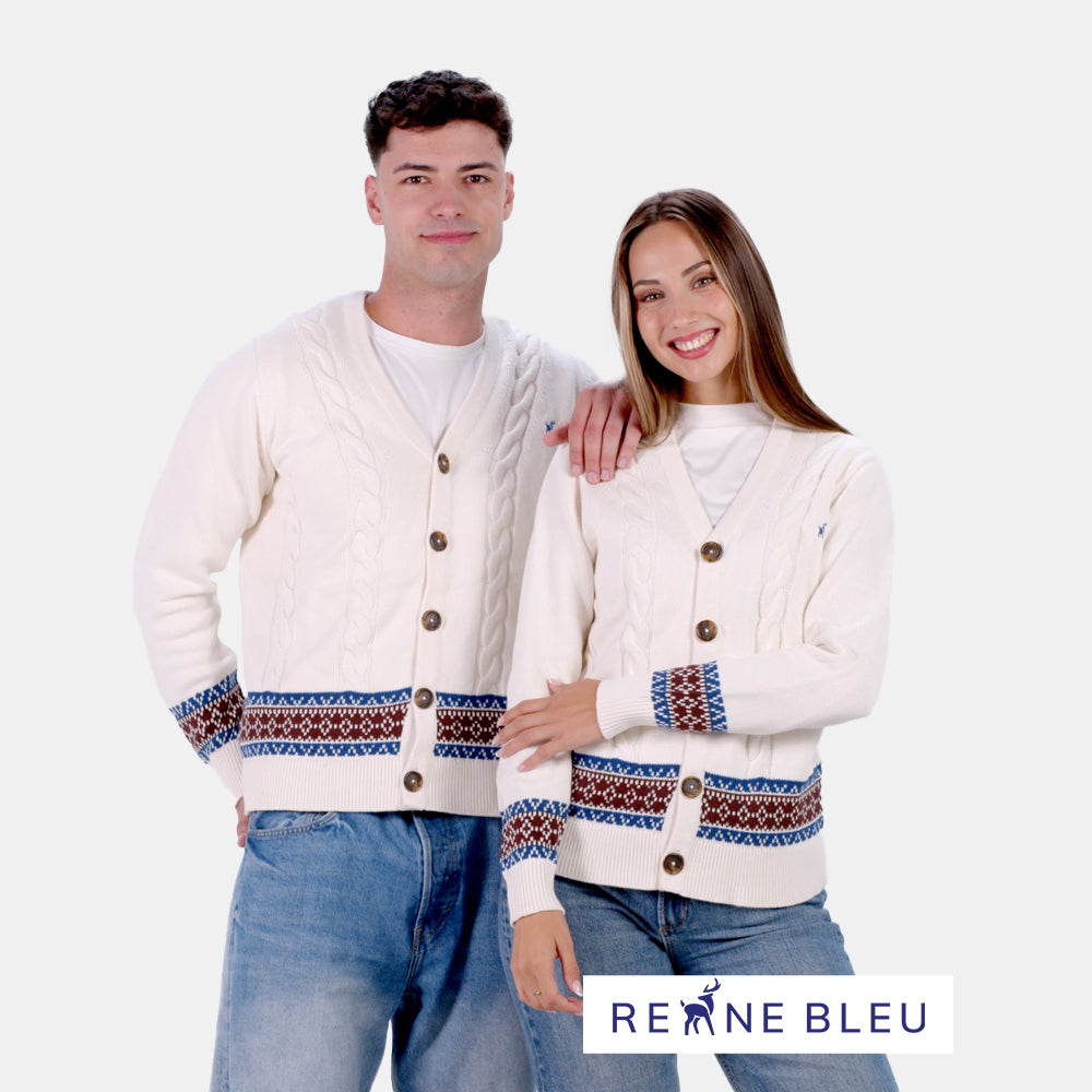 Organic Cotton Cardigan Mens Jumper Renne Couple