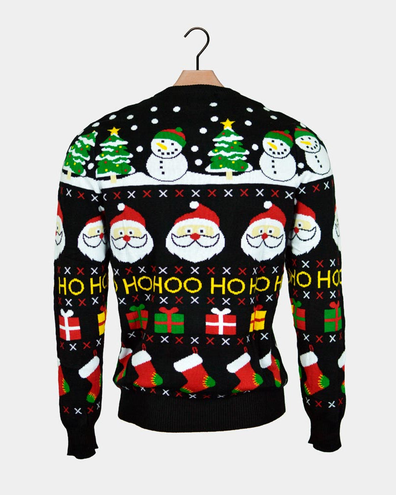 Santa, Gifts and Snowmen Organic Cotton Couple's Christmas Jumper