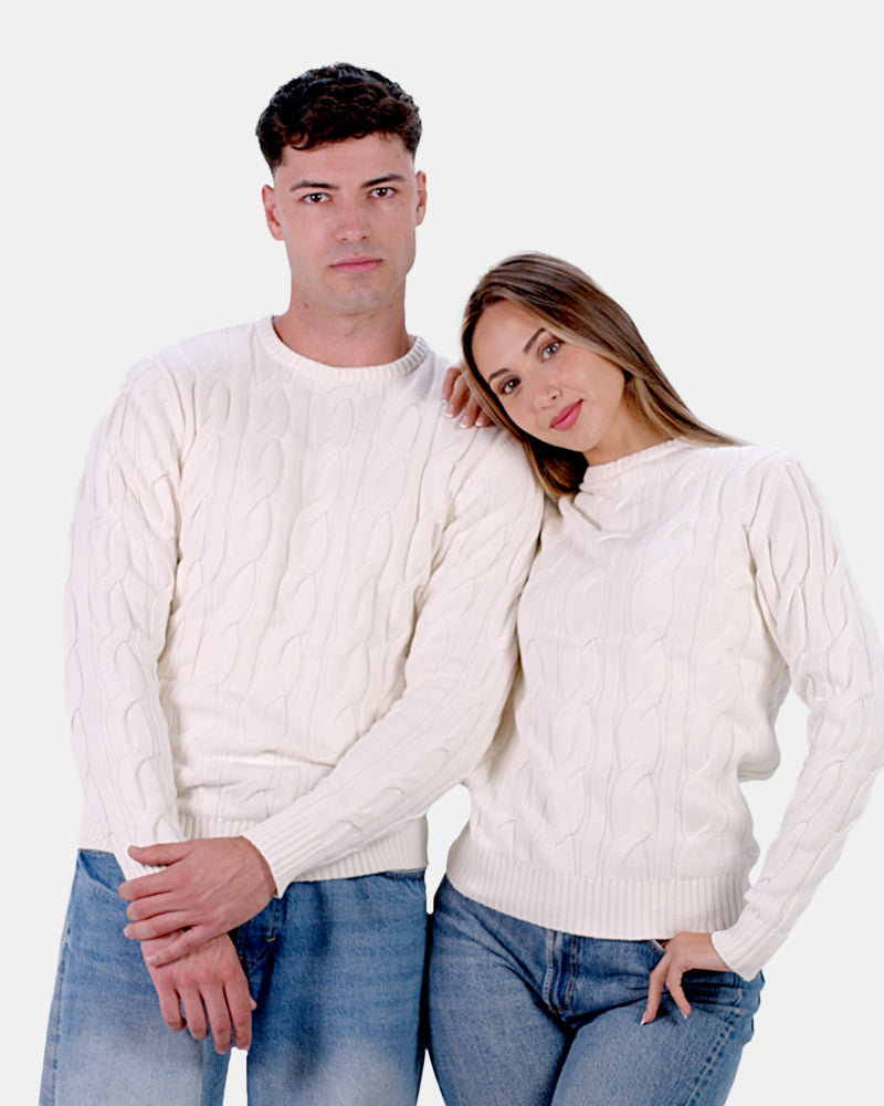 Organic Cotton Womens Jumper Snowfall Couple